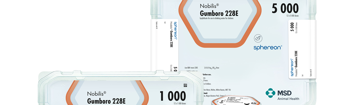 MSD Animal Health Nobilis Gumboro 228e Sphereon product image.