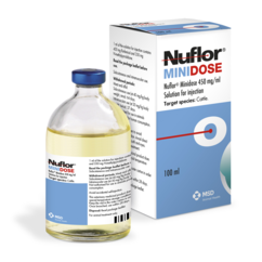 Image of Nuflor bottles, from MSD Animal Health