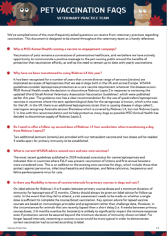 Veterinary Practice FAQs