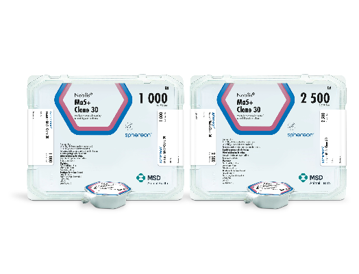 image of Nobilis®  Ma5 + Clone 30 1000 and 2000 doses boxes
