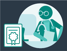 Vet with a certificate